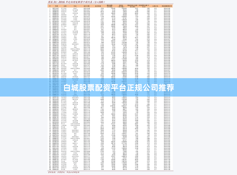 白城股票配资平台正规公司推荐
